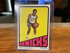 1972-73 Topps Basketball 🏀 #52 Dick Barnett Hall of Famer ! MINT NMT