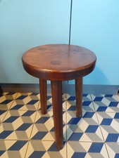 TABOURET ancien TRIPODE-BOIS-FERME-DLG PERRIAND