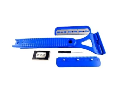 MARKENLOS Rückenrasierer Mit Lange Hebel Griff Rasierer Körperhaar Verlängerungsarm Blau