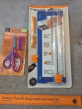 Fiskars Personal Paper Trimmer 9590 Bonus Blade Crafting Saftey Sissors NEW