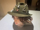 MADE IN Switzerland Tyrol Felt Alpine Hat RISA SZ 60 USA 7.5 w/ 15 GERMAN PIN