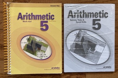 Abeka Arithmetic 5 Fourth Edition Answer Key & Student Quizzes Tests Speed Drill