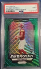 2024 Panini Prizm - Emergent Jayden Daniels #2 Green Wave Prizm (RC) PSA 9