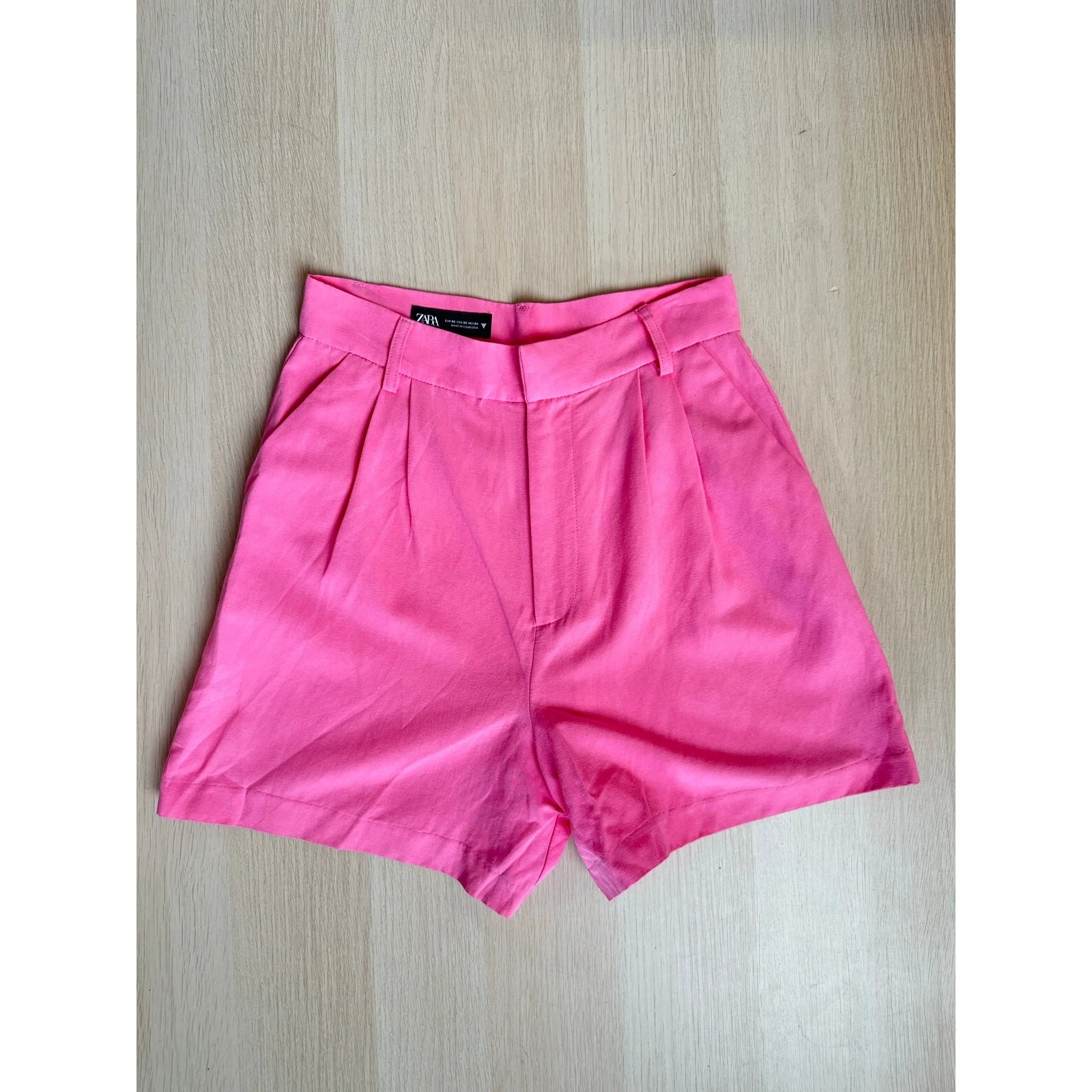Zara Pink Linen Shorts - Size XS - Mint