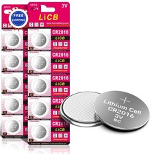 CR2016 Lithium Batteries 10 Count Pack LiCB Battery10-Pack