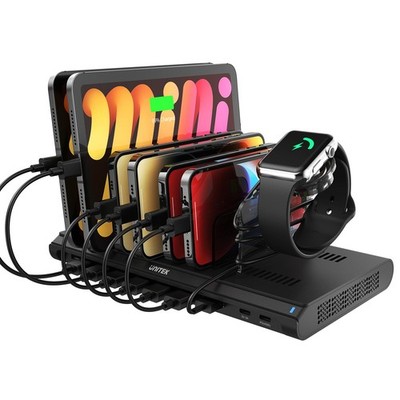USB Charging Station 120W 10 Fast Port Multi Charge Docking Hub for Multiple ...