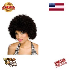 Bold Black Afro Wig for Adults - A Must-Have for Festivals  Halloween