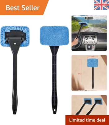 2er Pack Mikrofaser Demister Pads mit langem Griff für streifenfreie Fensterreinigung