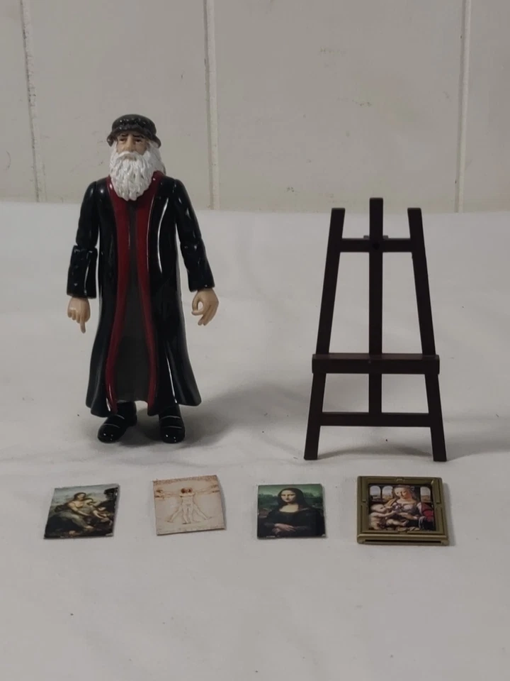 Pinturas de figuras de acción Accoutrements Leonardo Da Vinci 2005 Foto 2 de 4