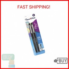 Paper Mate Flair Felt Tip Pens, Medium Point 0.7mm , Black, 2 Count Pack of 1 