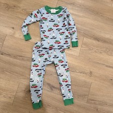 Hanna Andersson Christmas Snowflake Truck Pajama Set. FLAW
