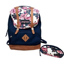 Mochila Jansport Baughman Multi Floral Finura y Estuche para Lápices 25L Floral Senderismo