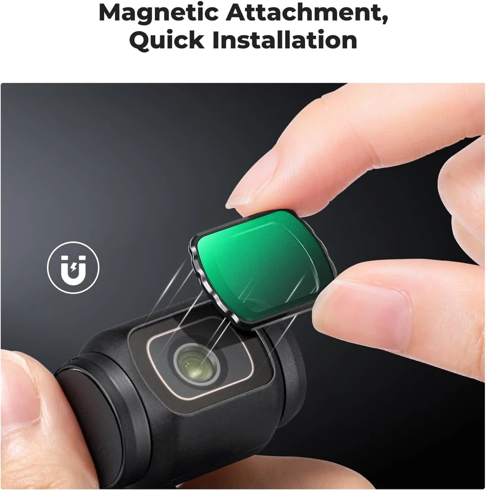 K&F Concept Magnetic Black Diffusion 1/8 Filter Mist Dreamy fr DJI Osmo Pocket 3 - Image 3 of 4