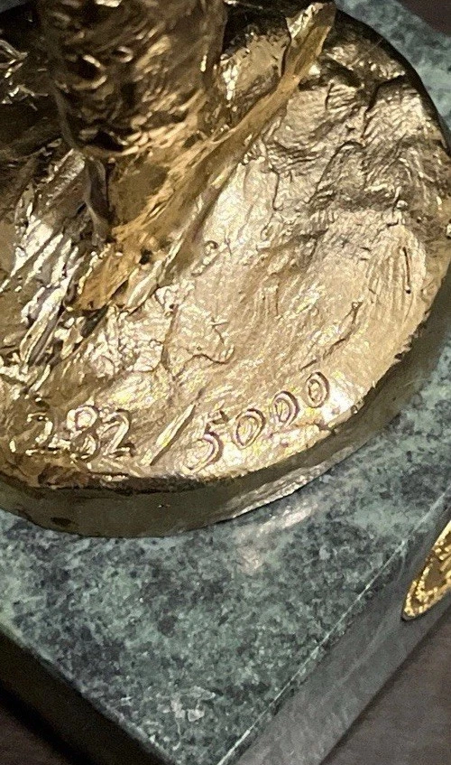 The Skater By Dennis Smith Limited Edition Sculpture Gold Over Bronze Rare - Image 3 of 4