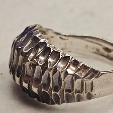 Vintage Sterling Silver Textured Dome Ring Size 7 USA 4.24g
