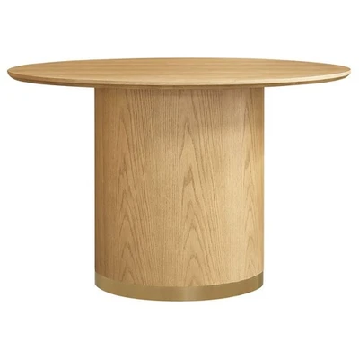 Cafe Lighting Eli Round Dining Table Oak 1.2m - image 1 of 4