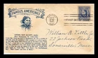 DR JIM STAMPS US COVER LOUISA MAY ALCOTT FAMOUS AMERICANS FDC THERMOGRAPHED