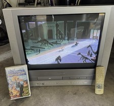 Toshiba MW24FN1 CRT 24" Flat TV VHS/DVD Player 2003 480i. Dvd Door Dont Open.