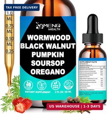 Wormwood Black Walnut Clove Cleanse for Humans Liquid Drops, Gut Cleanse  Diges