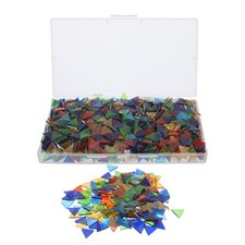 1273pcs Colorful Triangle Glass Mosaic Tiles, Tiny Mosaic Tile DIY Hobbies