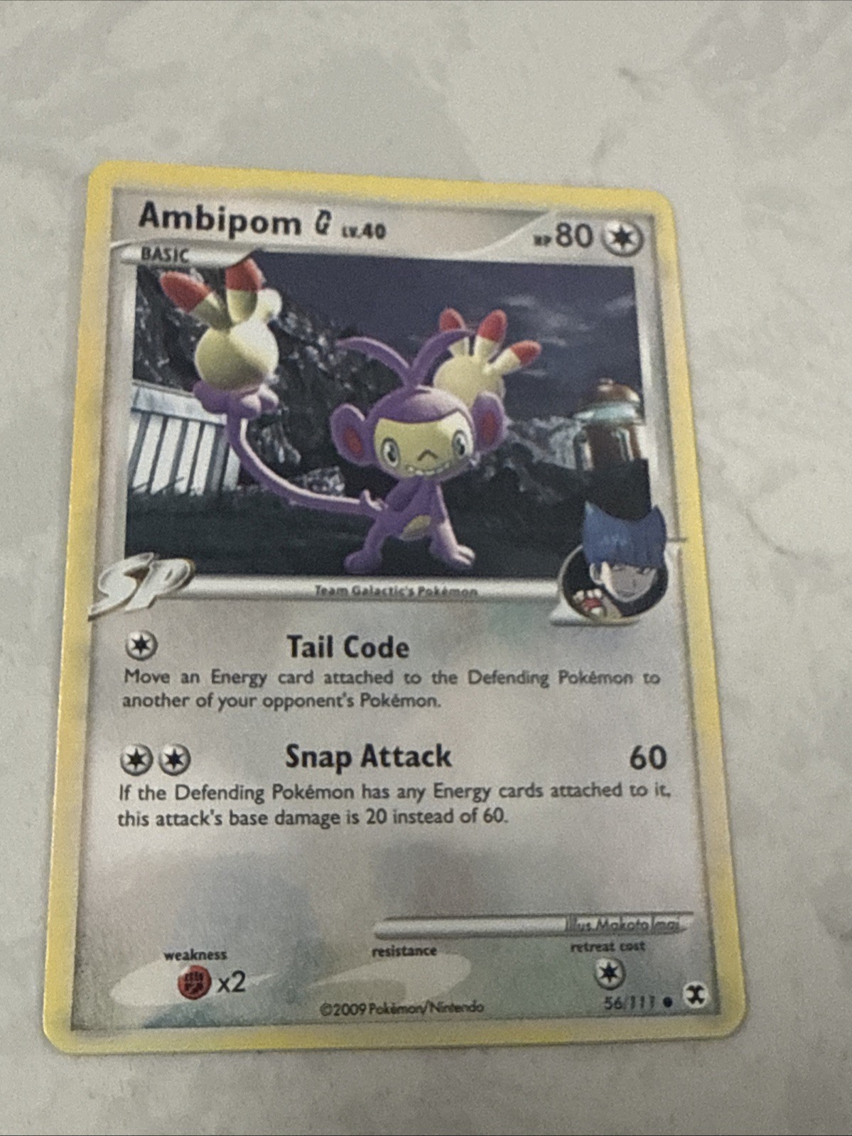 Pokemon TCG Ambipom G LV.40 Rising Rivals 56/111 Regular Common Card - Nm/Mint