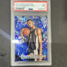 Victor Wembanyama 2023 Topps Chrome Sapphire Selections SS1 Rookie Spurs PSA 9