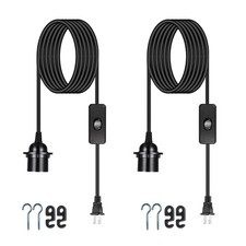 Plug in Pendant Light Cord - 16Ft Hanging Light Kit E26/E27 Light Socket Hang...