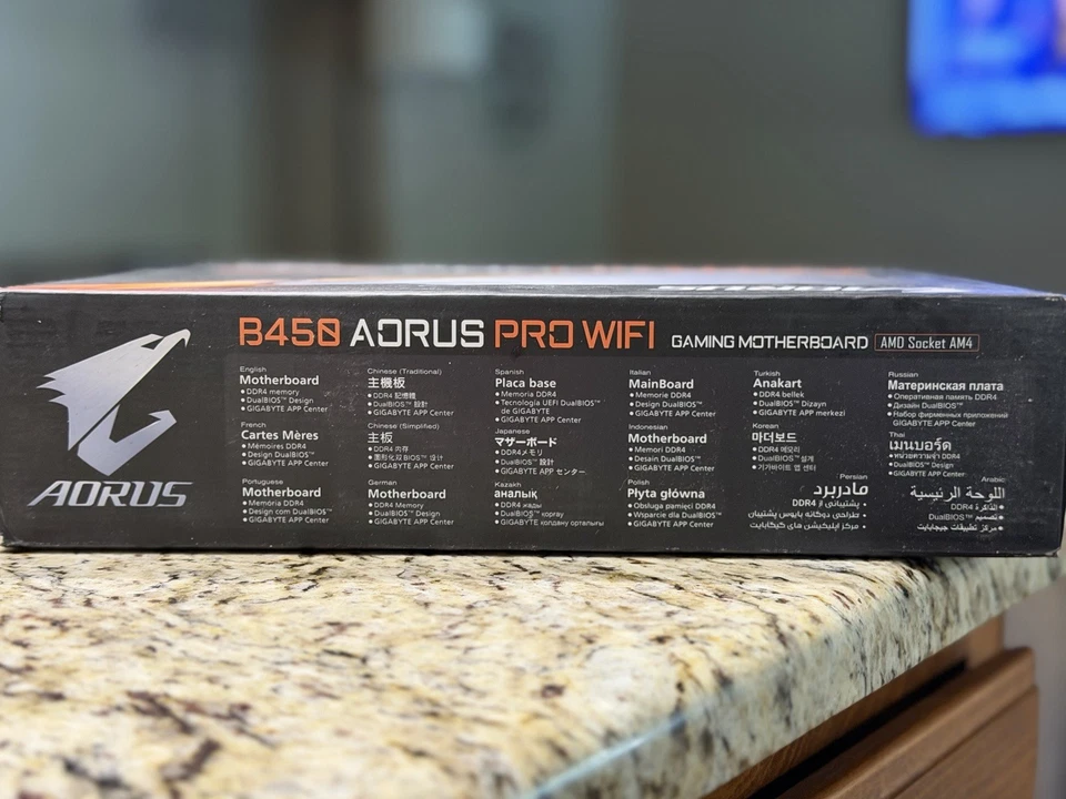 B450 Aorus PRO WiFi PC Motherboard (OPEN BOX) - Image 3 of 3