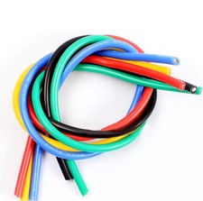 1/5/10m Silicone Cable Flexible Wire 2/4/6/7/8/9/10/11-28AWG Various Colours