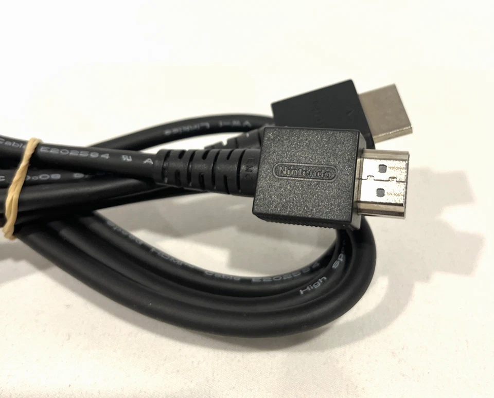 OFFICIAL BLACK AV AUDIO VIDEO HDMI CABLE WUP-008 FOR NINTENDO SWITCH WII U - Image 3 of 4