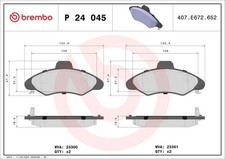 BREMBO Bremsbelagsatz Scheibenbremse PRIME P 24 045 für FORD AAL CLASSIC ABL ALL