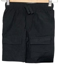 NEW 18 Jumping Beans Boys Black Woven Cargo Shorts - Size 6