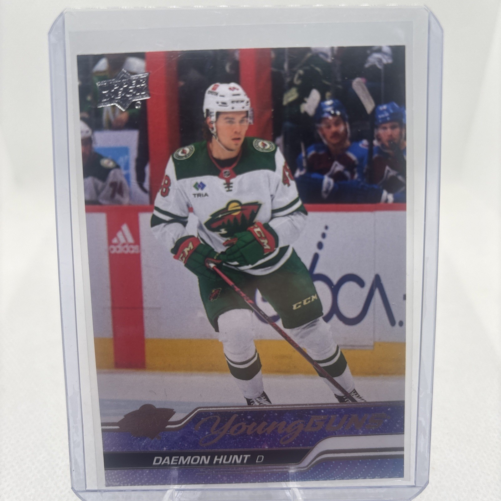 2023-24 Upper Deck Series 2 #494 Daemon Hunt Young Guns RC Minnesota Wild