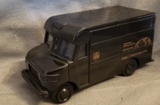 UPS Ford Brown Package Delivery Friction Motor Box Truck 1:43 - 5.5"
