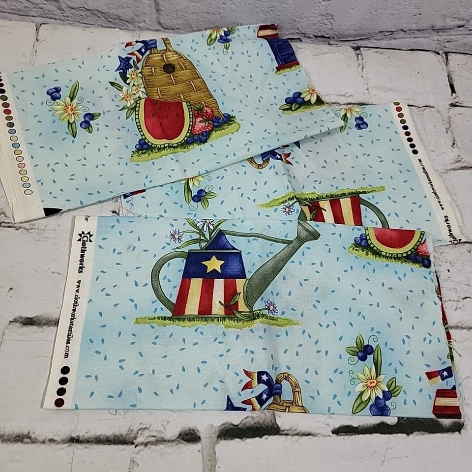 Lote de restos de tela chatarra 12 oz estampados florales vintage equipos deportivos edredón artesanía Foto 2 de 4