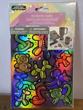HOLOGRAPHIC STICKERS BALLOON ANIMALS THEME NE...