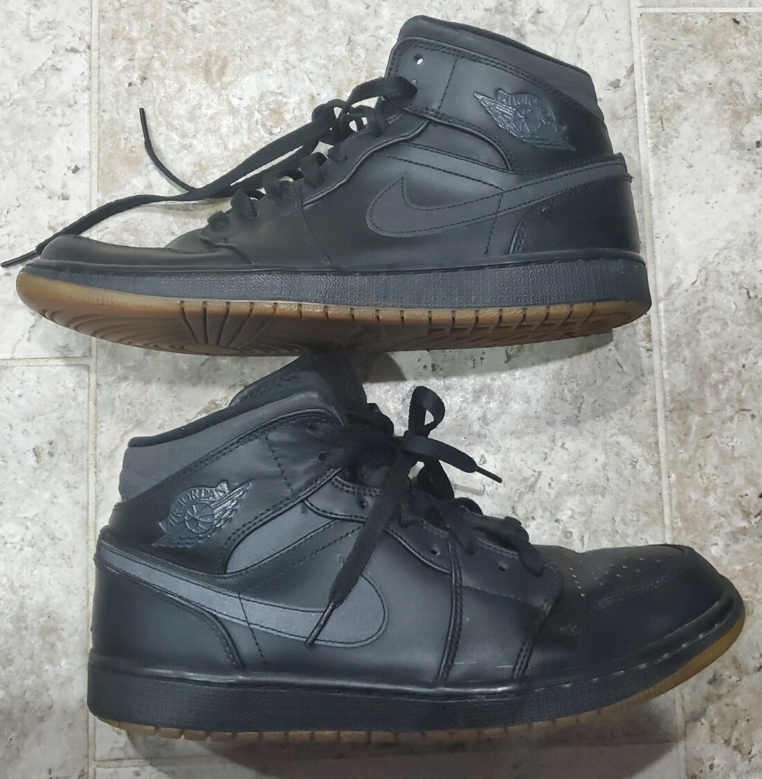 Size 10.5 - Air Jordan 1 Winterized Mid Black Gum for sale online