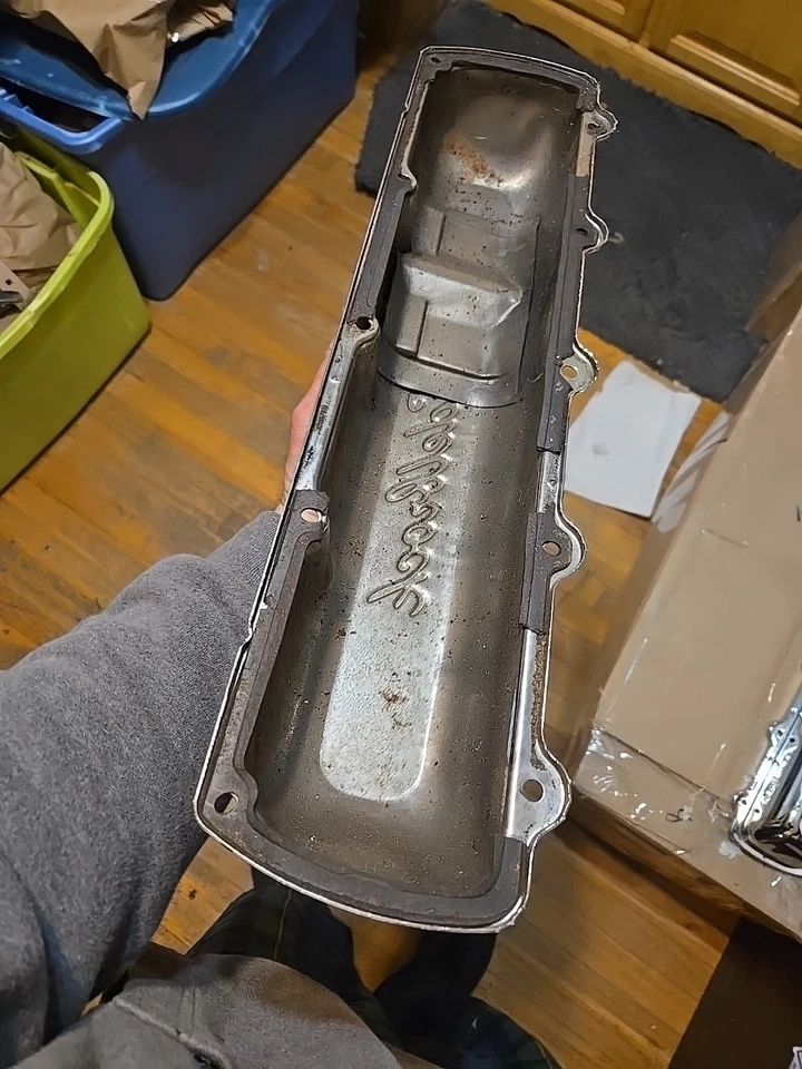 Oldsmobile Cutlass Supreme Salon 442 V8 Edelbrock Chrome Valve Covers G Body  - Image 4 of 4