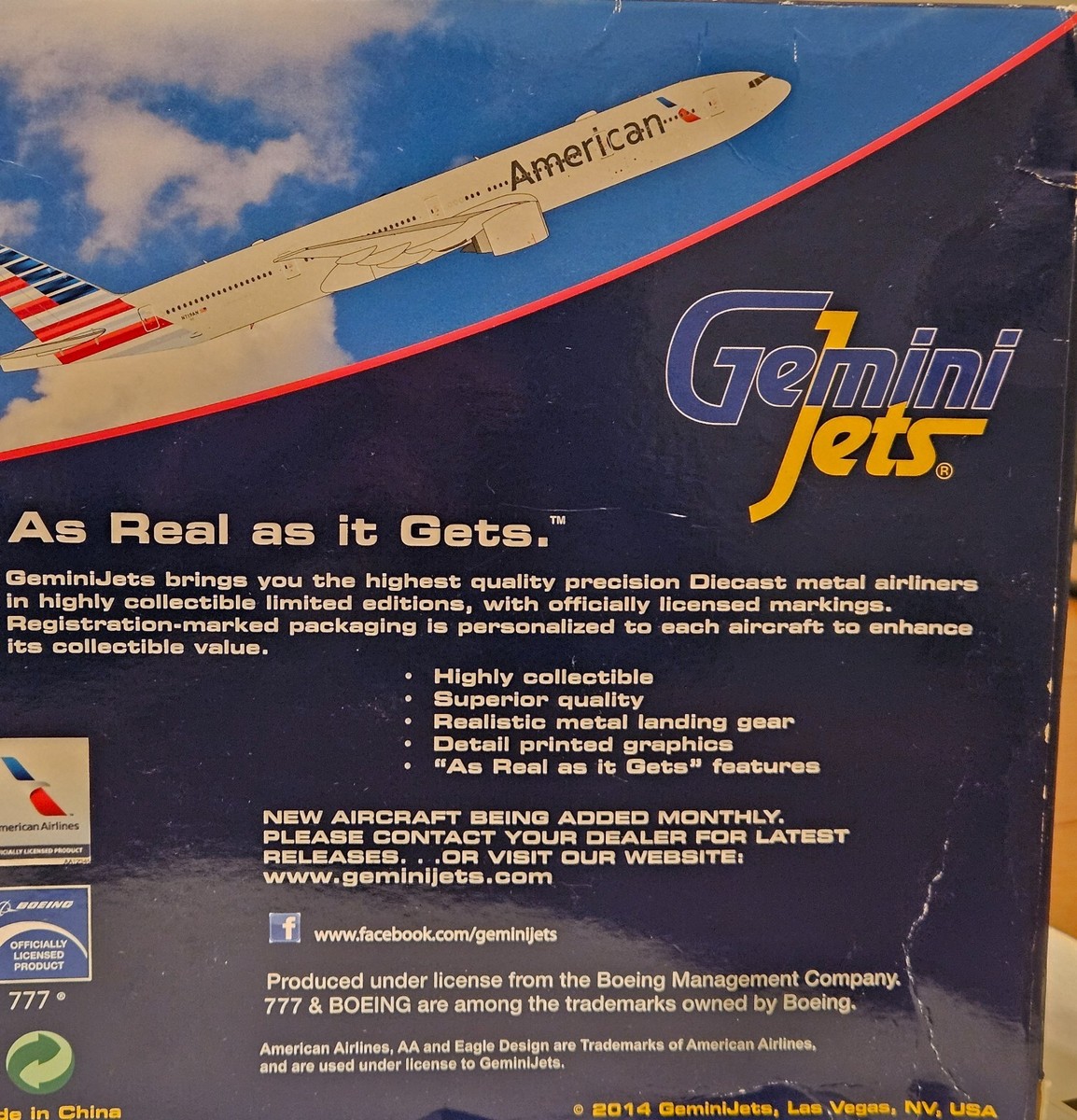 Gemini Jets 1:400 American 777-300ER - #N719AN - GJAAL1329 | eBay