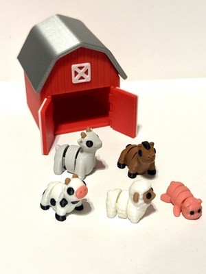 Barn with Horse Sheep Cow Goat Pig Farm Animal Playset Toy Figure 3D Printed