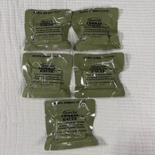 Quik Clot Combat Gauze 3’x4’ Expires 2030 Lot Of 5 Military Medic QuickClot NEW