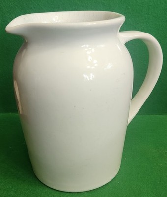 Vintage White Pottery Pitcher By Benson & Hedges 100's. 6-5/8'' Tall.