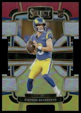 Stetson Bennett IV Rookie 2023 Panini Select #55 Red Yellow Prizms Die Cuts Rams