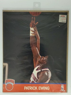 Vintage 1990 NBA Hoops 8x10 photo, Patrick Ewing, New York Knicks. SEALED