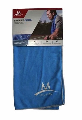 Mission Endurance Max recovery ,Cooling Towel Blue, Gym Sports, XL 27.5'' x 55''