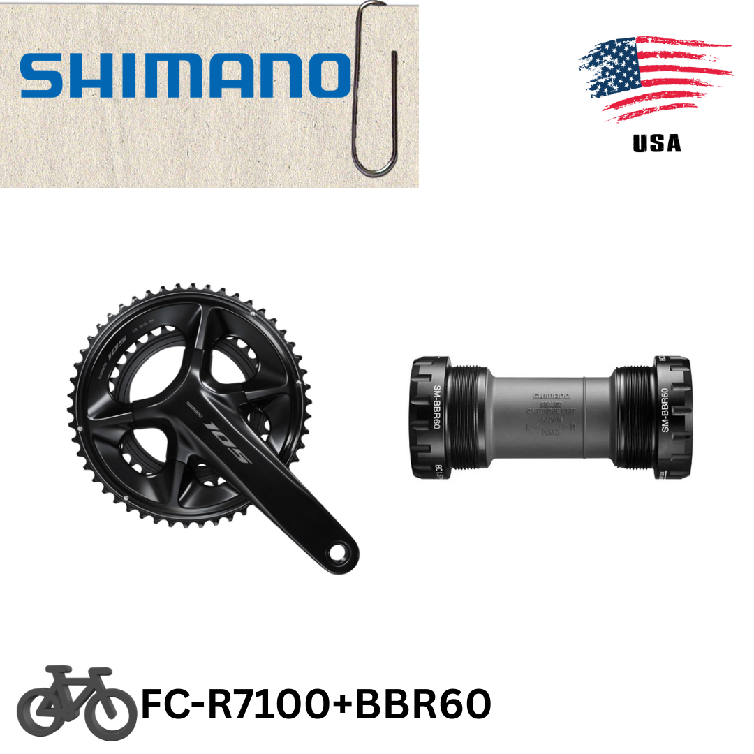 Shimano 105 FC-R7100 2x12 Speed Hollowtech II Crankset ROAD 50-34T