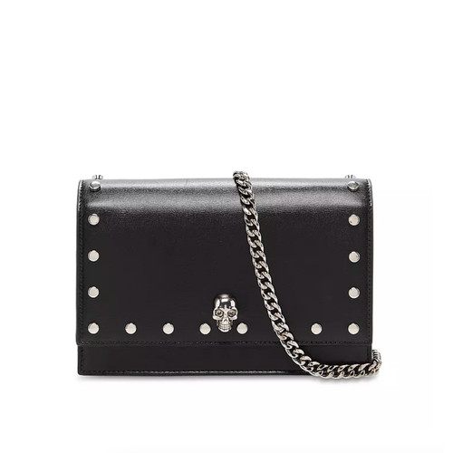 Alexander McQueen Black Studded Skull Bag - NIB