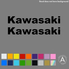 2x for Kawasaki Sticker Vinyl Decal - Racing Bike Motorcycle Tank Set Window