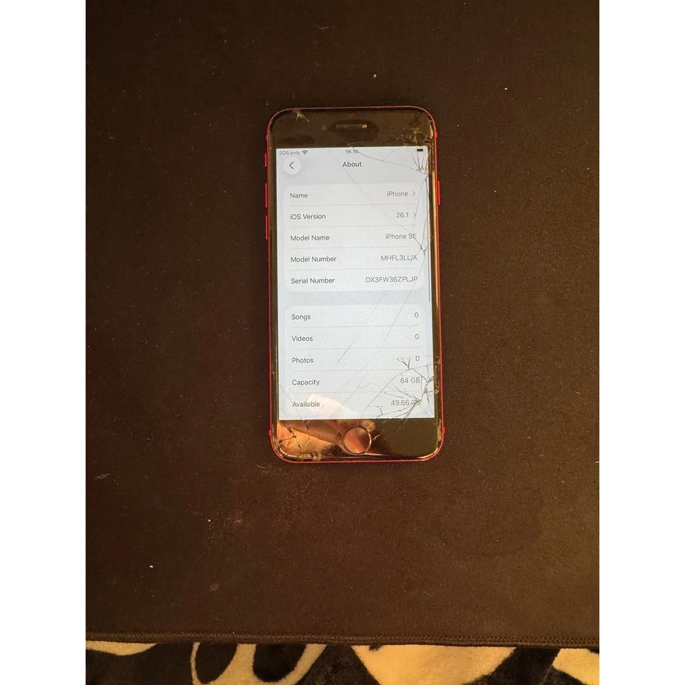 Apple iPhone SE 2ª Generación en Producto (ROJO) para T-Mobile / Sprint / Metro Foto 3 de 4