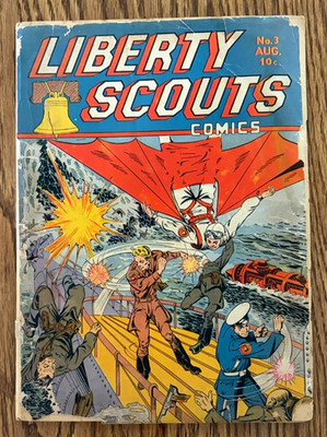 LIBERTY SCOUTS #3(#2)  1941 CENTAUR  SCARCE GERBER 7 CENSUS 14 COPIES LAST ISSUE
